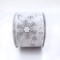Designer’s Shop WR 63-5207 White Holiday Ribbon with Glitter Snowflakes – Wired Edge 2.5” x 10 Yards for Christmas Tree & Gift Décor